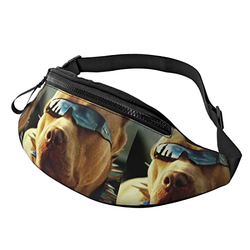 Hüfttaschen Hunde Mit Cooler Brille Unisex Handytasche Tasche Große Kapazität,Verstellbarer Brusttasche Für Reisen Herren Aktivitäten 14X35Cm von 874