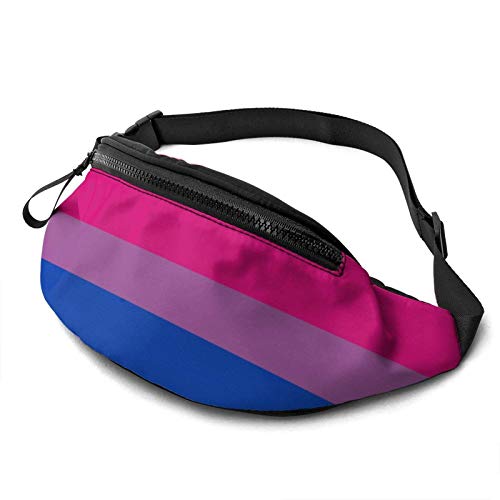 Lauftasche Flagge des Bisexuellen Stolzes Unisex Schultertaschen Große Kapazität,Stylisch Hüfttasche Für Herren Camping Geschenke 14X35Cm von 874