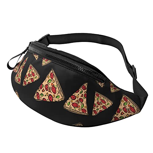 Schultertaschen Gekritzelpizza Unisex Brusttasche Atmungsaktiv,Große Kapazität Bauchtasche Für Damen Sport Aktivitäten 14X35Cm von 874