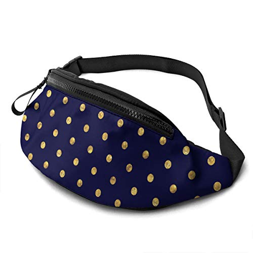 Schultertaschen Goldenes Polka-Dot-Muster Unisex Handytasche Tasche Große Kapazität,Atmungsaktiv Brusttasche Für Herren Spazieren Damen 14X35Cm von 874