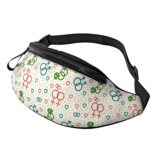 Schultertaschen LGBT-Herz Unisex Sporttasche Mit Reißverschluss,Stylisch Damen Brustbeutel Für Laufen Aktivitäten Joggen 14X35Cm von 874