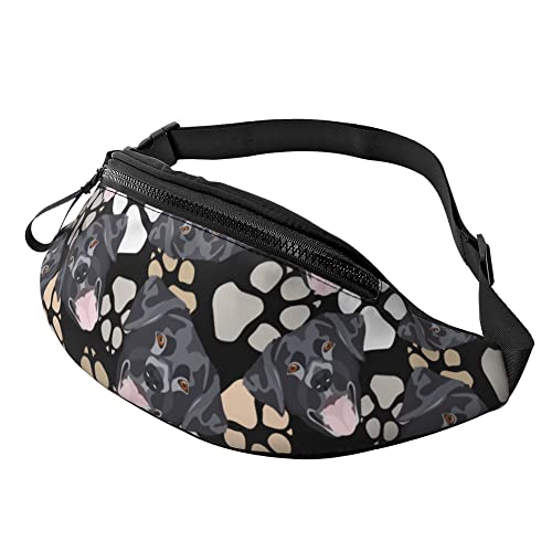 Sport Hüfttasche Hundepfoten Labrador Unisex Damen Brustbeutel Große Kapazität,Stylisch Waist Fanny Pack Für Damen Geschenke Fitness 14X35Cm von 874