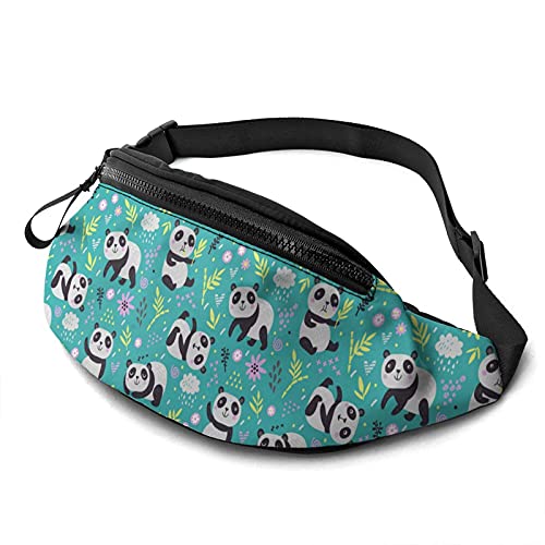 Sport Hüfttasche Pandas Unisex Bauchtasche Atmungsaktiv,Stylisch Sport Gürteltasche Für Geschenke Herren Aktivitäten 14X35Cm von 874