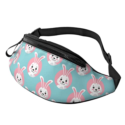 Sport Hüfttasche Süße Kleine Hasen Unisex Waist Fanny Pack Stylisch,Atmungsaktiv Hüfttaschen Für Hundetraining Herren Geschenke 14X35Cm von 874