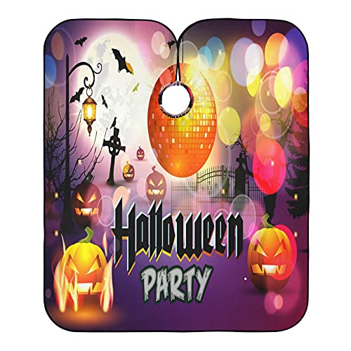 Styling Schürze Halloween-Kürbiskopf Friseure Kleid Wasserdicht Salon Cape Polyester Schneideumhang Für Salon Erwachsene Frauen von 874