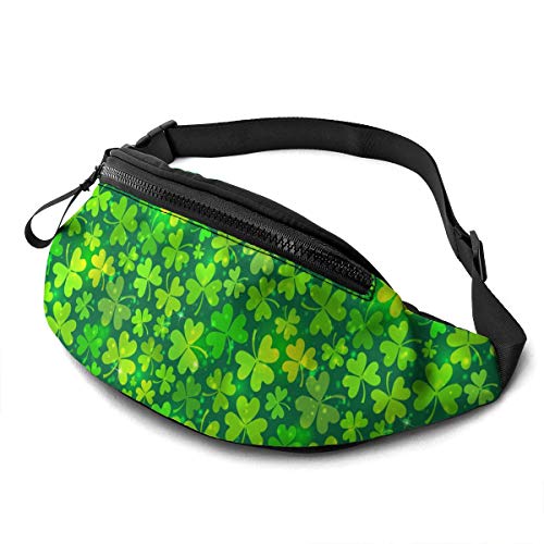 Taillentasche Kleeblatt Zum St. Patrick's Day Unisex Schultertaschen Multifunktionale,Stylisch Damen Bauchtasche Für Herren Laufen Running 14X35Cm von 874