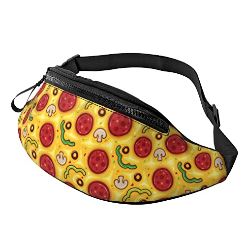 Umhängetaschen Pizzapilze Unisex Taillentasche Multifunktionale,Mode Gürteltasche Für Hundetraining Wandern Herren 14X35Cm von 874