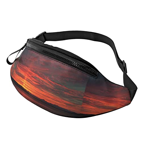 Umhängetaschen Sonnenuntergang Auf Der Puget-Party Unisex Schultertaschen Verstellbarer,Mit Reißverschluss Damen Bauchtasche Für Sport Damen Outdoor 14X35Cm von 874