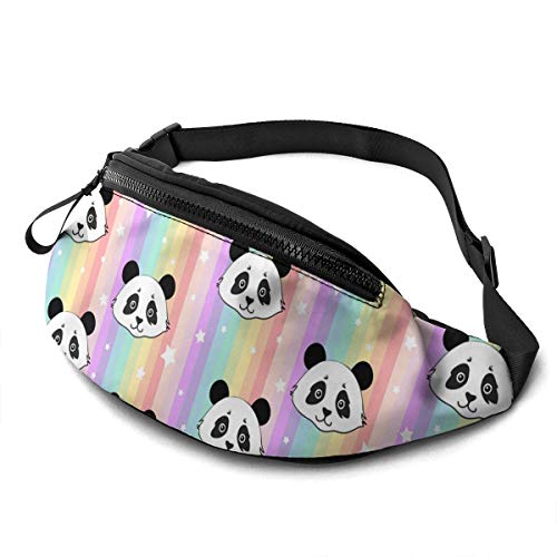 Umhängetaschen Süßer Panda Unisex Damen Bauchtasche Multifunktionale,Mit Reißverschluss Gürteltasche Für Wandern Damen Geschenke 14X35Cm von 874