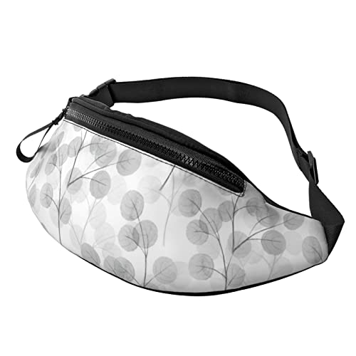 Waist Fanny Pack Aquarellzweige Mit Runden Blättern Unisex Hüfttasche Große Kapazität,Verstellbarer Lauftasche Für Reisen Wandern Damen 14X35Cm von 874