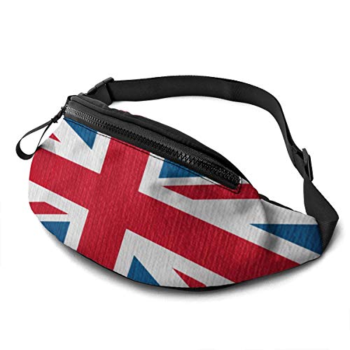 Waist Fanny Pack Britische Flagge Unisex Brusttasche Stylisch,Große Kapazität Gurttasche Für Herren Spazieren Fitness 14X35Cm von 874