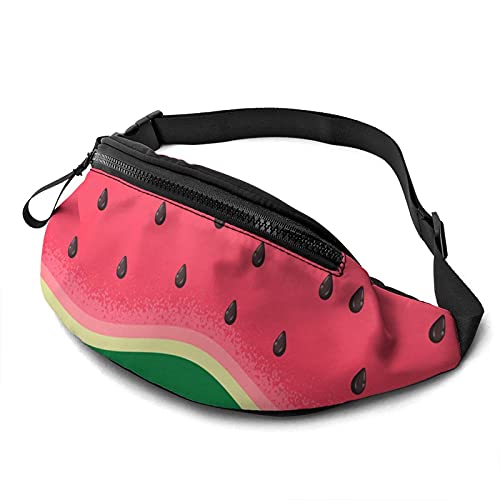 Waist Fanny Pack Wassermelone Unisex Sport Hüfttasche Verstellbarer,Mit Reißverschluss Taillentasche Für Hundetraining Herren Fitness 14X35Cm von 874