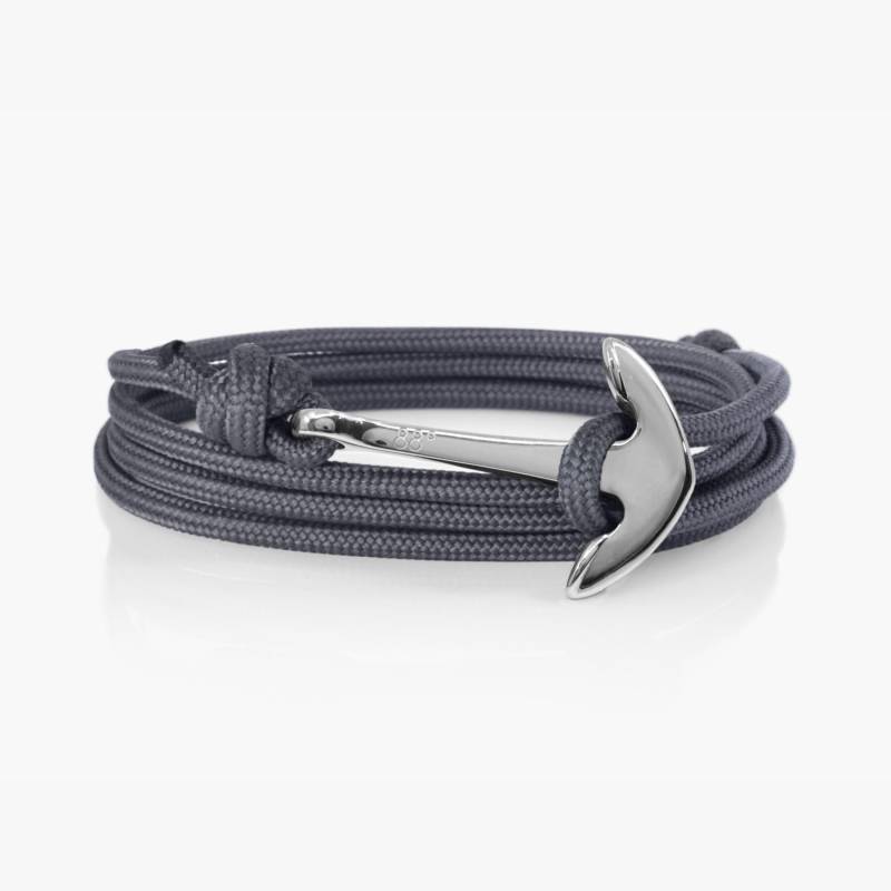 Anthrazit & Silber Anker Armband, Seil Herren Armband Schmuck von 88degreesStore