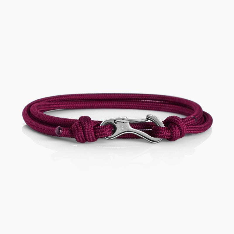 Maroon Rot & Silber Kletterarmband Karabiner Armband Herren Damen Armbänder Paracord Seil Survival von 88degreesStore