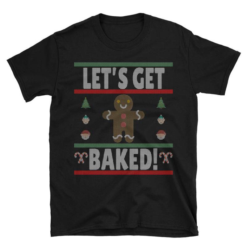 Lebkuchen Let's Get Baked Ugly Christmas Sweater T-Shirt von 8BitPixelStore