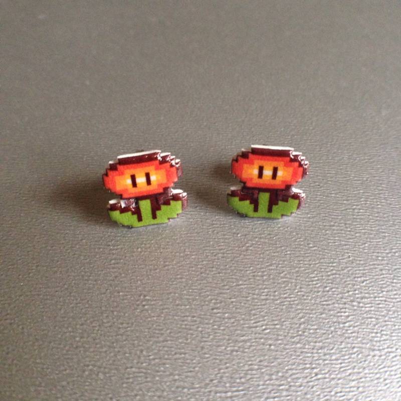 Feuerblume - Super Mario 3 Ohrstecker von 8BitZero