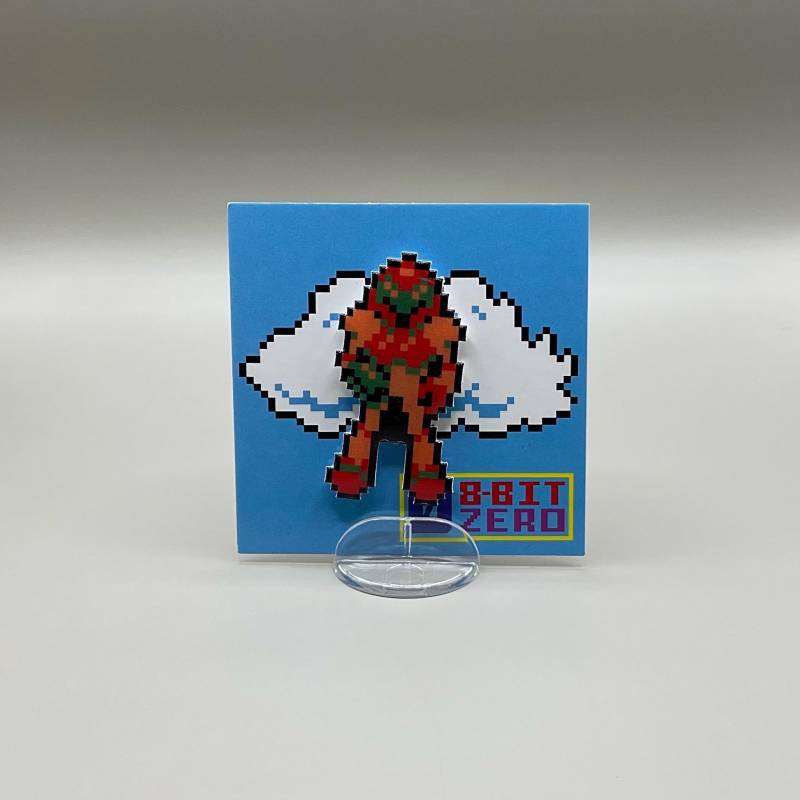Metroid Pin // Samus Nintendo Hutnadel Krawattennadel Retro Anstecknadel Harzbeschichteter Schrumpfplastik Ähnlich Emaille von 8BitZero
