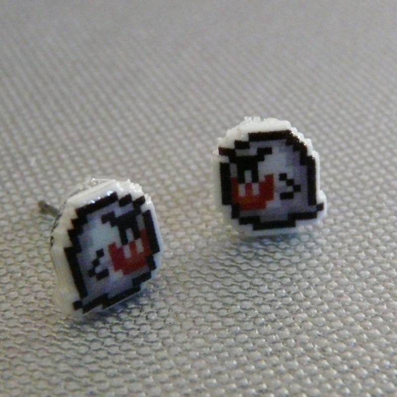 Schau Jetzt Nicht - Super Mario 3 Boo Didley Ohrringe von 8BitZero