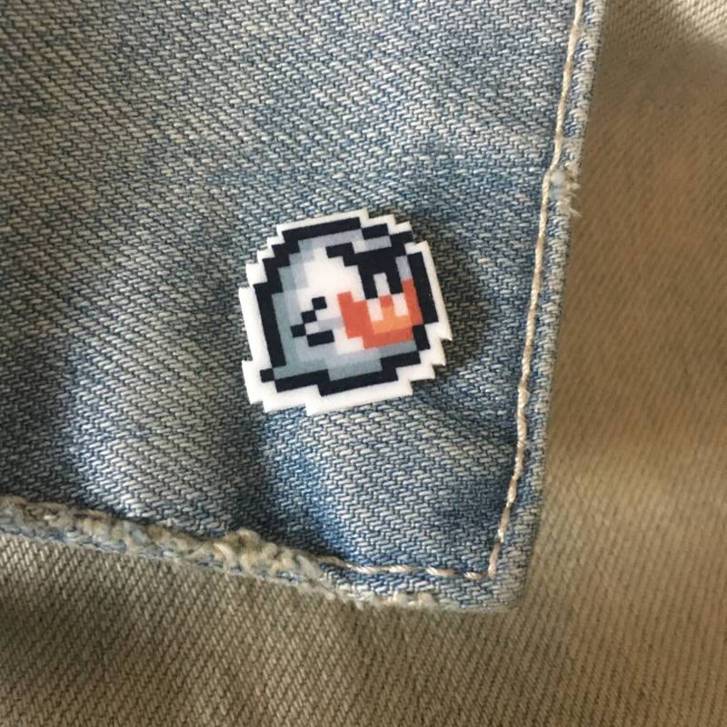 Super Mario 3 Boo Pin // Nintendo Hutnadel Krawattennadel Retro Anstecknadel Schrumpfplastik Ähnlich Wie Emaille von 8BitZero