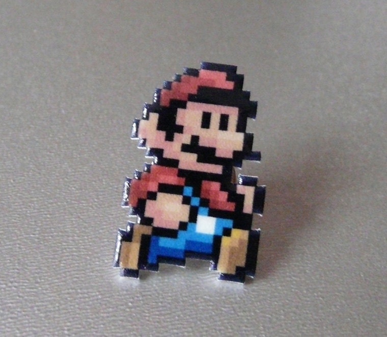 Super Mario 3 Pin // Nintendo Hutnadel Pixel Krawattennadel Retro Anstecknadel Harzbeschichteter Schrumpfplastik Anhänger von 8BitZero
