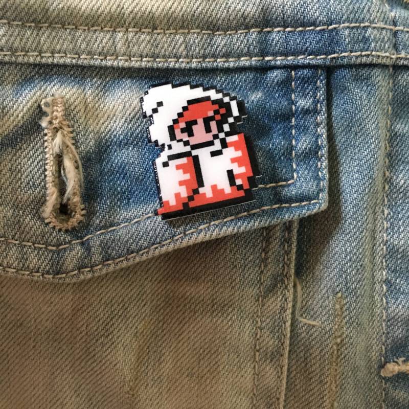 Weiß Magier - Final Fantasy Pin // Hutnadel Krawattennadel Retro Schrumpfplastik Ähnlich Wie Emaille von 8BitZero