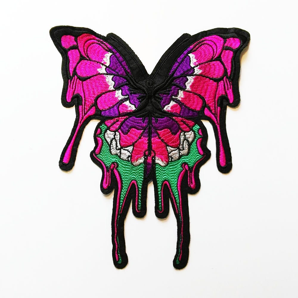 Hübsche Schmetterling Applikation Sticknadel Handwerk Liefert Blau/Rot von 8Store