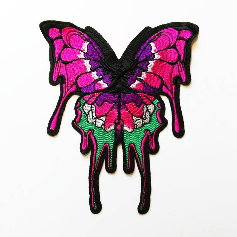 Hübsche Schmetterling Applikation Sticknadel Handwerk Liefert Blau/Rot von 8Store