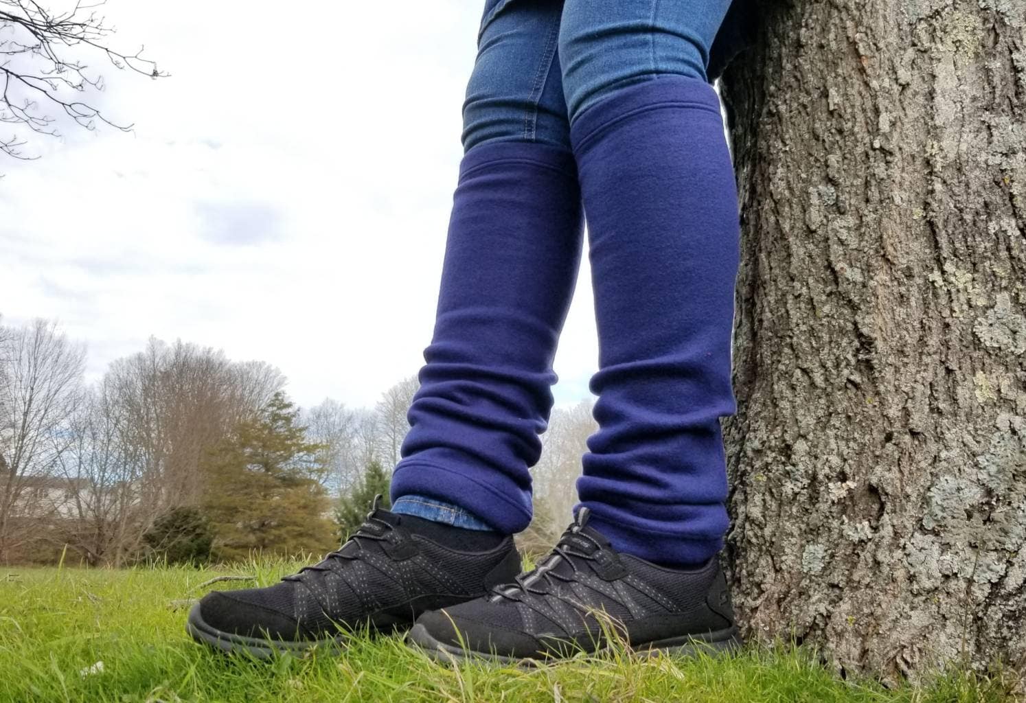 Fleece Stulpen - Dunkelblau Marine Blau Für Erwachsene Frauen Oder Männer Dehnbares Fleece Stulpen - Dunkelblau Marine Blau Für Erwachsene Frauen Oder Männer Dehnbares von 8ThreadsOriginals