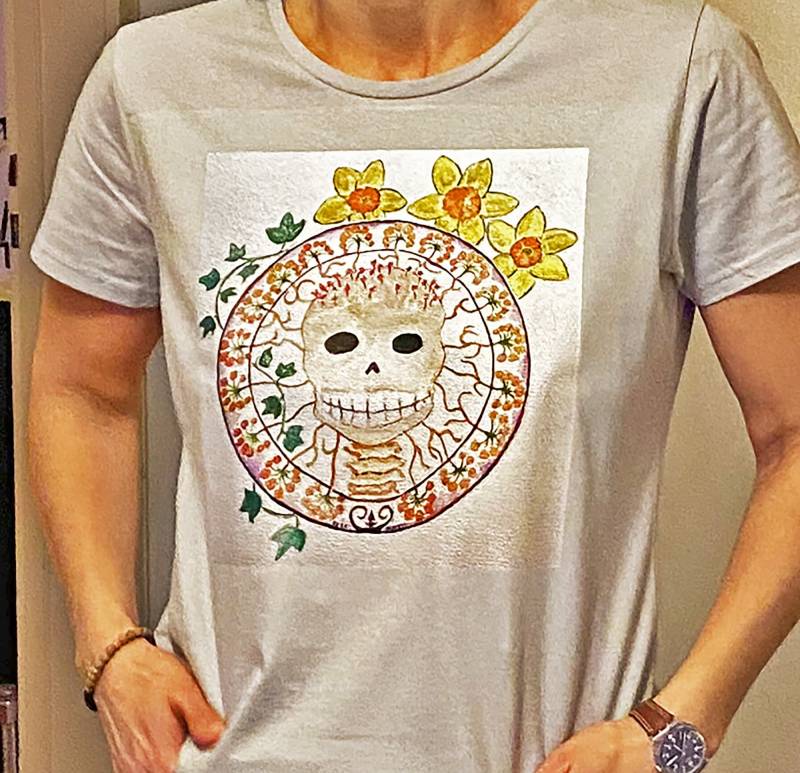 Shirt Blumen Schädel, Flower Skull T-Shirt von 8goodies