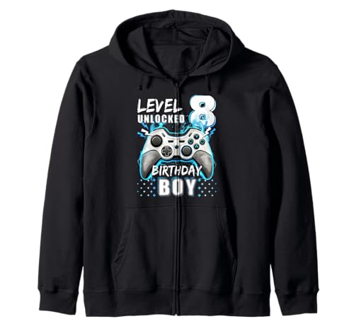 Level 8 Unlocked Birthday Boy 8th Unlocked Videospiel Kapuzenjacke Level 8 Unlocked Birthday Boy 8th Unlocked Videospiel Kapuzenjacke von 8th Birthday Boy 8 Year old Level 8 Unlocked