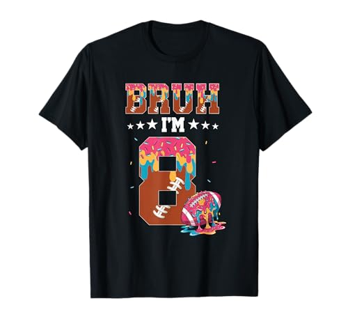 Bruh Fußball Ice Cream Drip zum 8. Geburtstag für Jungen, 8 Jahre alt T-Shirt Bruh Fußball Ice Cream Drip zum 8. Geburtstag für Jungen, 8 Jahre alt T-Shirt von 8th Birthday Football Drip Party Gifts For Kids