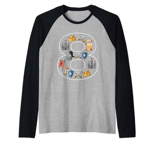 Ritterschloss zum 8. Geburtstag, 8 Jahre alt, Jungen, Mittelalter Raglan Ritterschloss zum 8. Geburtstag, 8 Jahre alt, Jungen, Mittelalter Raglan von 8th Birthday Knight Castle 8 Years old Boys