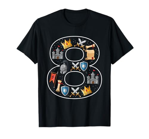 Ritterschloss zum 8. Geburtstag, 8 Jahre alt, Jungen, Mittelalter T-Shirt Ritterschloss zum 8. Geburtstag, 8 Jahre alt, Jungen, Mittelalter T-Shirt von 8th Birthday Knight Castle 8 Years old Boys