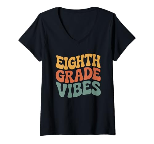 Damen Team der achten Klasse, 8. Klasse, Schulanfang, Kinder T-Shirt mit V-Ausschnitt Damen Team der achten Klasse, 8. Klasse, Schulanfang, Kinder T-Shirt mit V-Ausschnitt von 8th Grade - Back To School