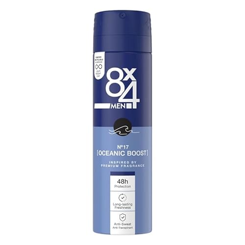 6er Pack - 8x4 Deodorant/Anti-Transpirant-Spray Men No.17 (Oceanic Boost) - 150 ml von 8x4