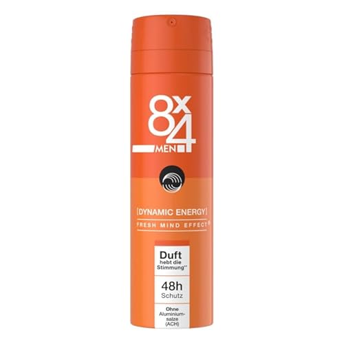 6er Pack - 8x4 Deospray Men N° 20 (Dynamic Energy) - ohne Aluminium - 6x 150ml von 8x4