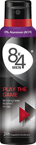 8x4 Men Deo Play the Game Spray, ohne Aluminium, 150 ml von 8x4