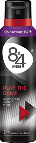 8x4 Men Deo Play the Game Spray, ohne Aluminium, 1er Pack (1 x 150 ml) von 8x4