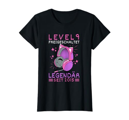 9 Geburtstag Mädchen Gamer Girl 2015 Geburtstag Level 9 T-Shirt 9 Geburtstag Mädchen Gamer Girl 2015 Geburtstag Level 9 T-Shirt von 9 Geburtstag Deko Mädchen Geschenke Geschenkidee