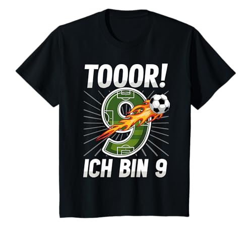 Kinder Toor Ich Bin 9 Lustig 9.Geburtstag Fußball Junge 9 Jahre T-Shirt Kinder Toor Ich Bin 9 Lustig 9.Geburtstag Fußball Junge 9 Jahre T-Shirt von 9 Jahre Geburtstag Fußball Junge