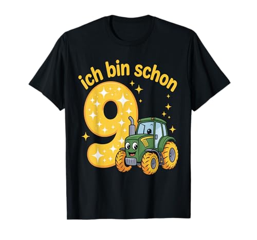 Kinder 9 Geburtstag Junge Traktor Outfit Ich Bin Schon 9 T-Shirt Kinder 9 Geburtstag Junge Traktor Outfit Ich Bin Schon 9 T-Shirt von 9 Year Tractors Birthday
