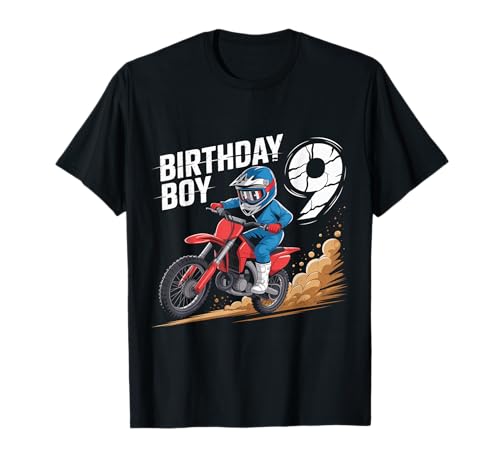 Kinder 9 Jahre alt Junge Fahrrad Reiten Motocross 9. Geburtstag T-Shirt Kinder 9 Jahre alt Junge Fahrrad Reiten Motocross 9. Geburtstag T-Shirt von 9 Years Old Boy Bicycle Riding Motocross