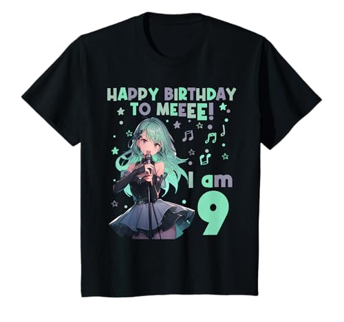 9 Jahre alt 9. Geburtstag für Mädchen Anime 9 Geburtstag T-Shirt 9 Jahre alt 9. Geburtstag für Mädchen Anime 9 Geburtstag T-Shirt von 9 years old 9th birthday for Girl Anime Outfits
