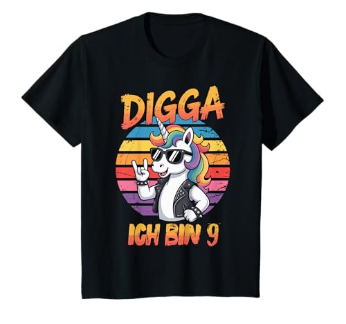 9. Geburtstag Mädchen Geschenk Einhorn 9 Jahre Deko Lustig T-Shirt von 9. Geburtstag Geschenk Mädchen Geschenkidee