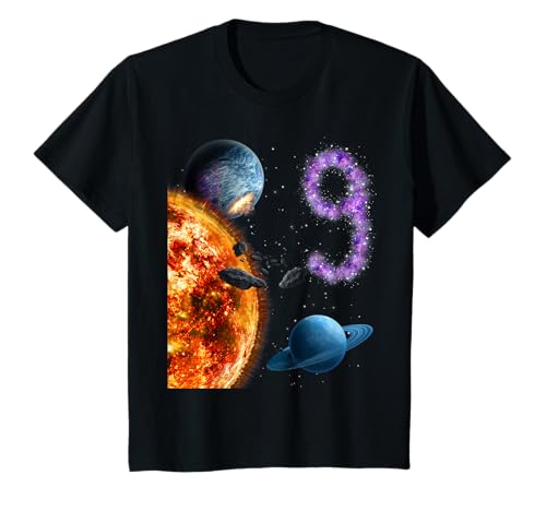 Kinder 9. Geburtstag Universum Weltraum 9 Jahre Geburtstags Motiv T-Shirt Kinder 9. Geburtstag Universum Weltraum 9 Jahre Geburtstags Motiv T-Shirt von 9. Geburtstag Planeten - Jungen Mädchen Geschenk
