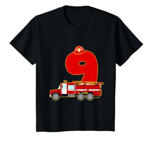 Kinder 9. Geburtstag Junge Deko Geburtstag 9 Jahre Junge Feuerwehr T-Shirt Kinder 9. Geburtstag Junge Deko Geburtstag 9 Jahre Junge Feuerwehr T-Shirt von 9. Kindergeburtstag Feuerwehr Geburtstag Mitgebsel