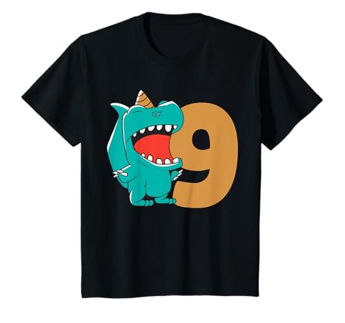 9 Jahre - 9. Geburtstag Dinosaurier Jungen Geschenk T-Shirt von 9. Kindergeburtstag Geburtstagsgeschenke Jungen