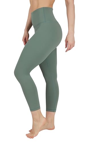 90 Degree By Reflex Damen-Capri-Leggings mit hoher Taille, kniebeugensicher, Workout, Yoga, Caprihose, Lorbeerblatt, Groß von 90 Degree By Reflex