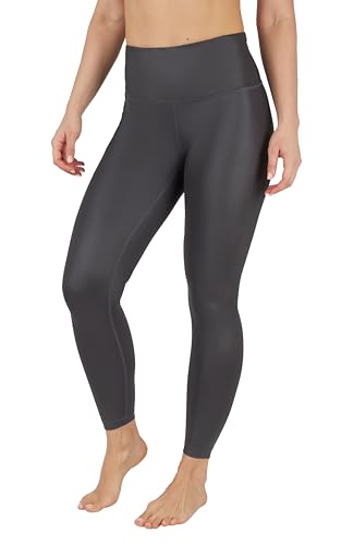 90 Degree By Reflex Damen High Waist High Shine Kunstleder Disco Leggings, military green, Mittel von 90 Degree By Reflex