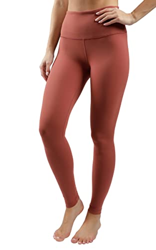 90 Degree By Reflex High Waist Power Flex Tummy Control Leggings, Terracotta, Klein von 90 Degree By Reflex